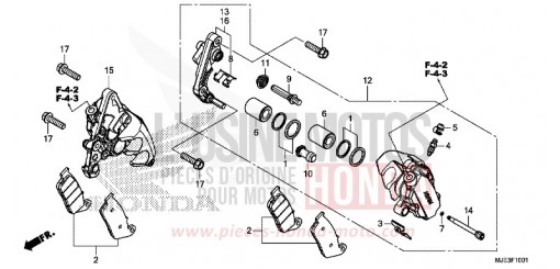 FRONT BRAKE CALIPER (2) CBR650FAH de 2017